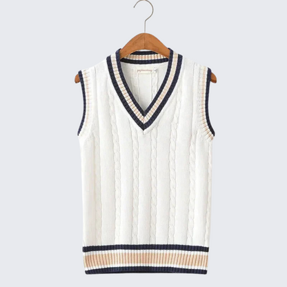 Stylish Knit Vest – Casual V-Neck Sweater Layer