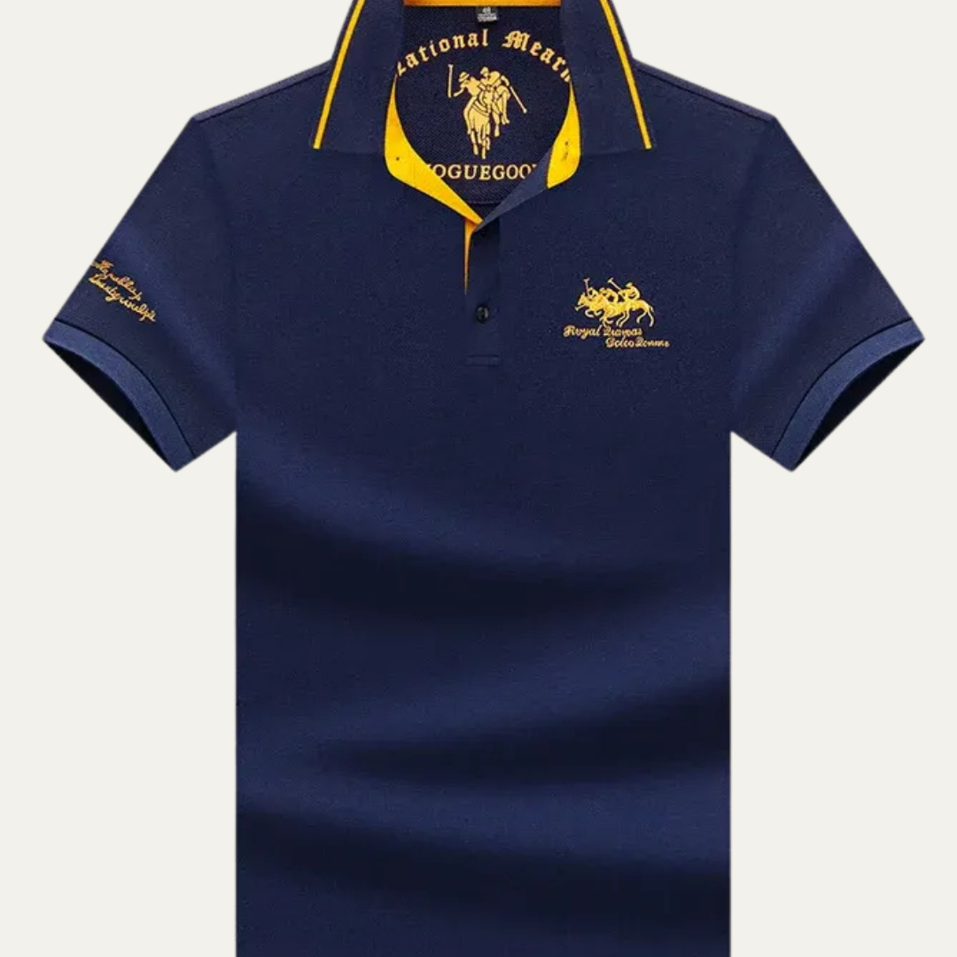 Men’s Athletic Polo Shirt with Contrasting Trim