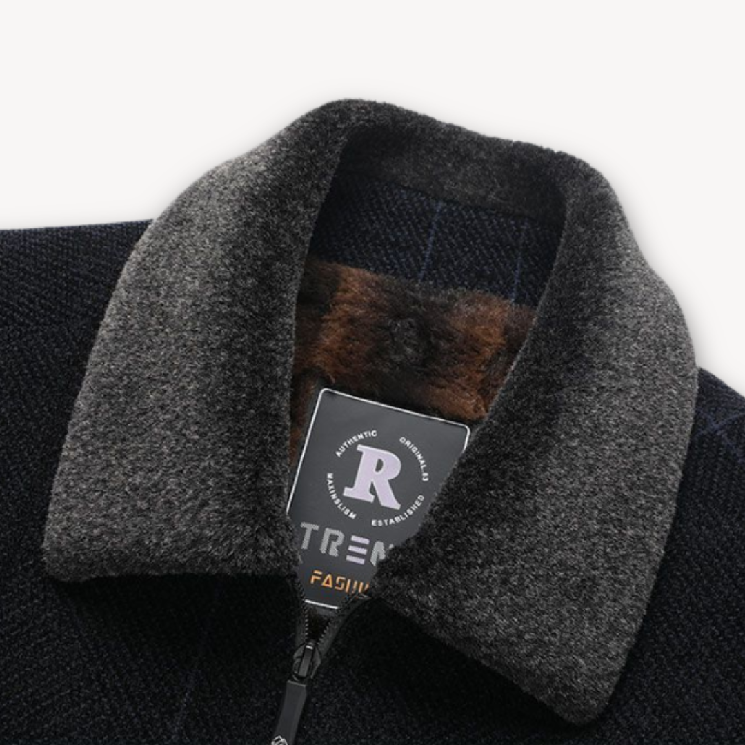 Men's Wool Blend Winter Jacket - Fur Lined, Warm Outerwear