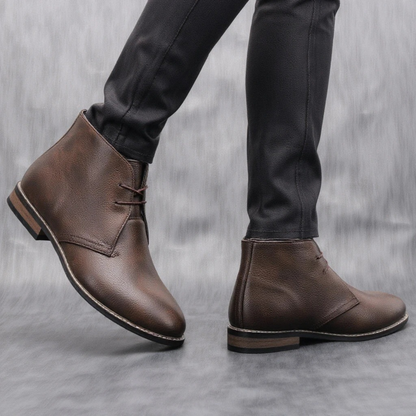 The Wildmere Men’s Vintage Ankle Brown Leather Boots