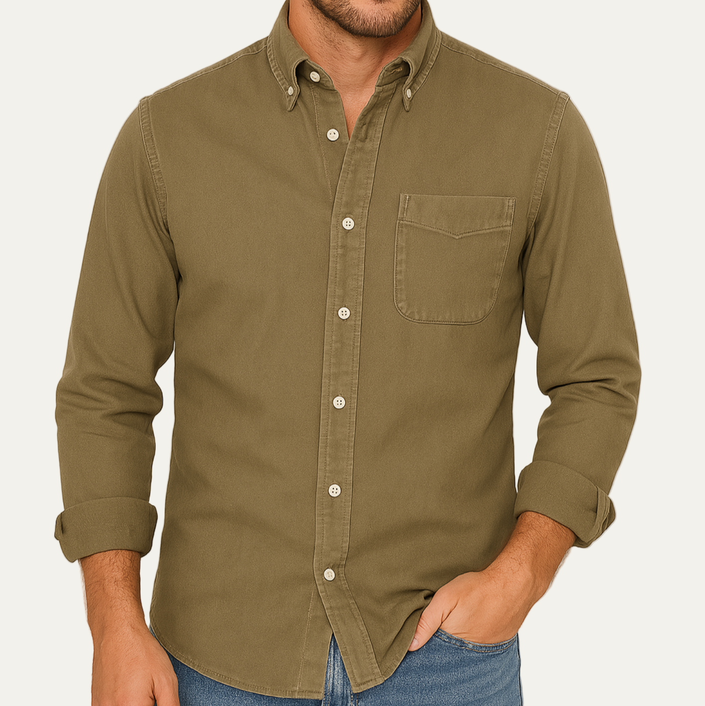 Men’s Button Down Collar Casual Shirt