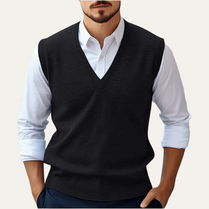 Men’s Classic V-Neck Knitted Sweater Vest