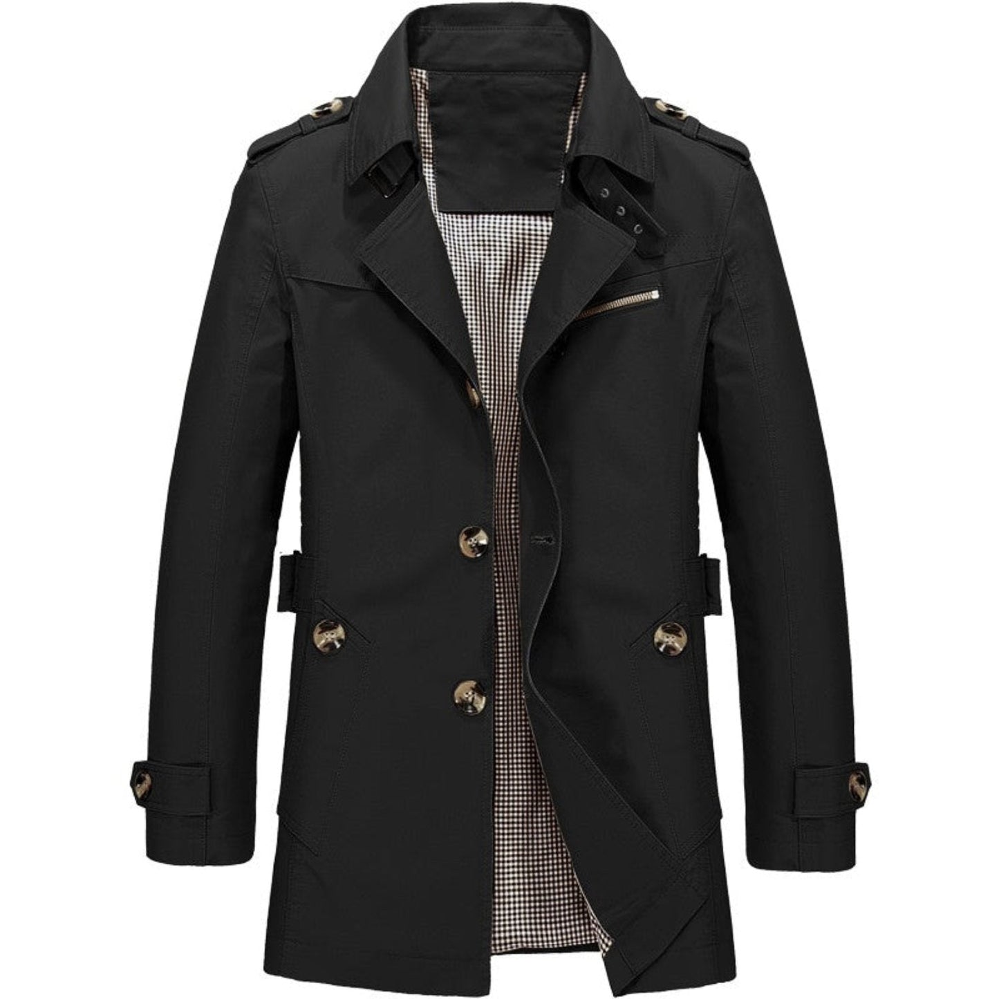 Classic Waterproof Mens Long Coat
