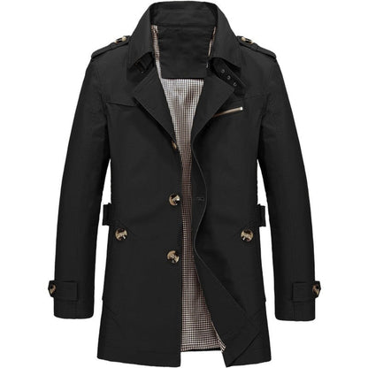 Classic Waterproof Mens Long Coat