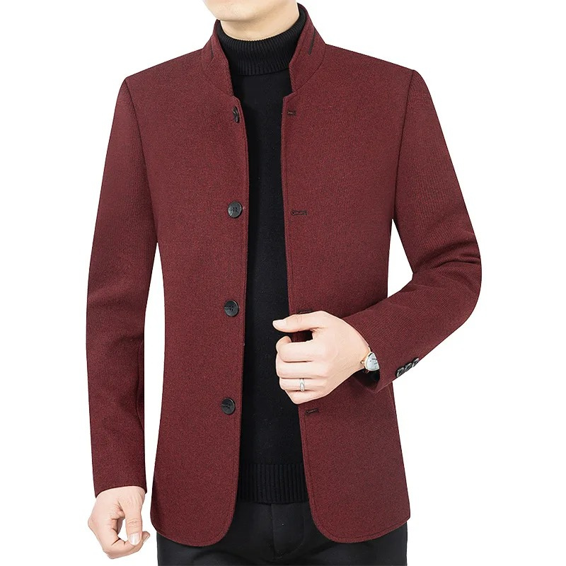 Classic Slim Fit Mens Blazer with Four Button Front