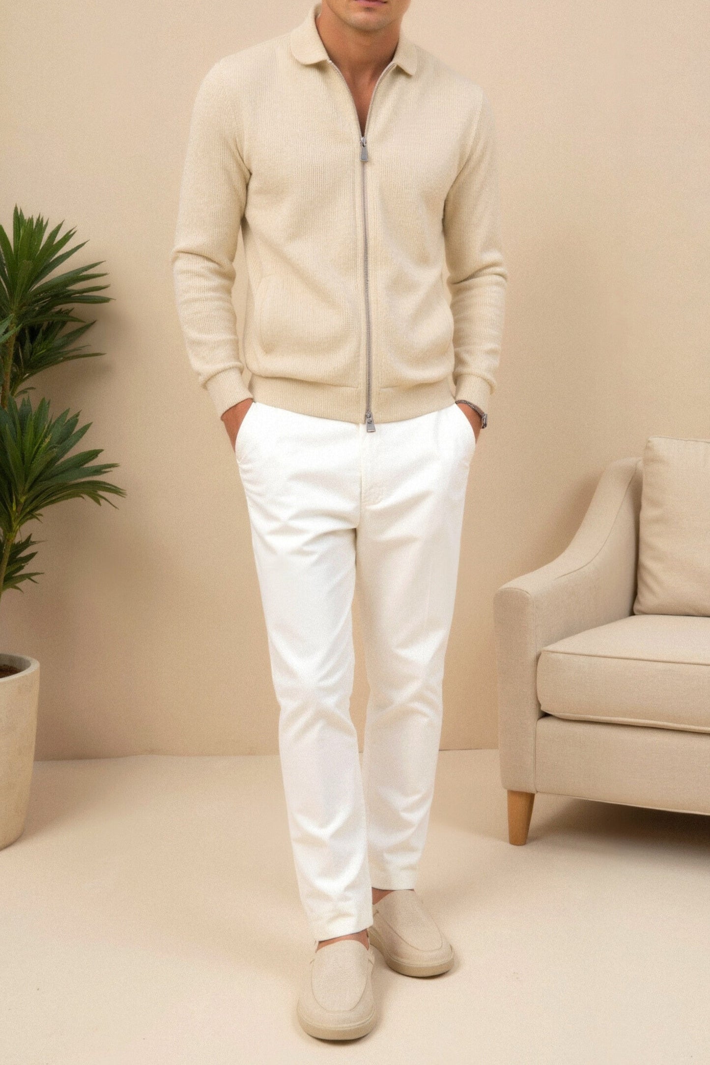 Jesse - Old Money Beige Jacket Men