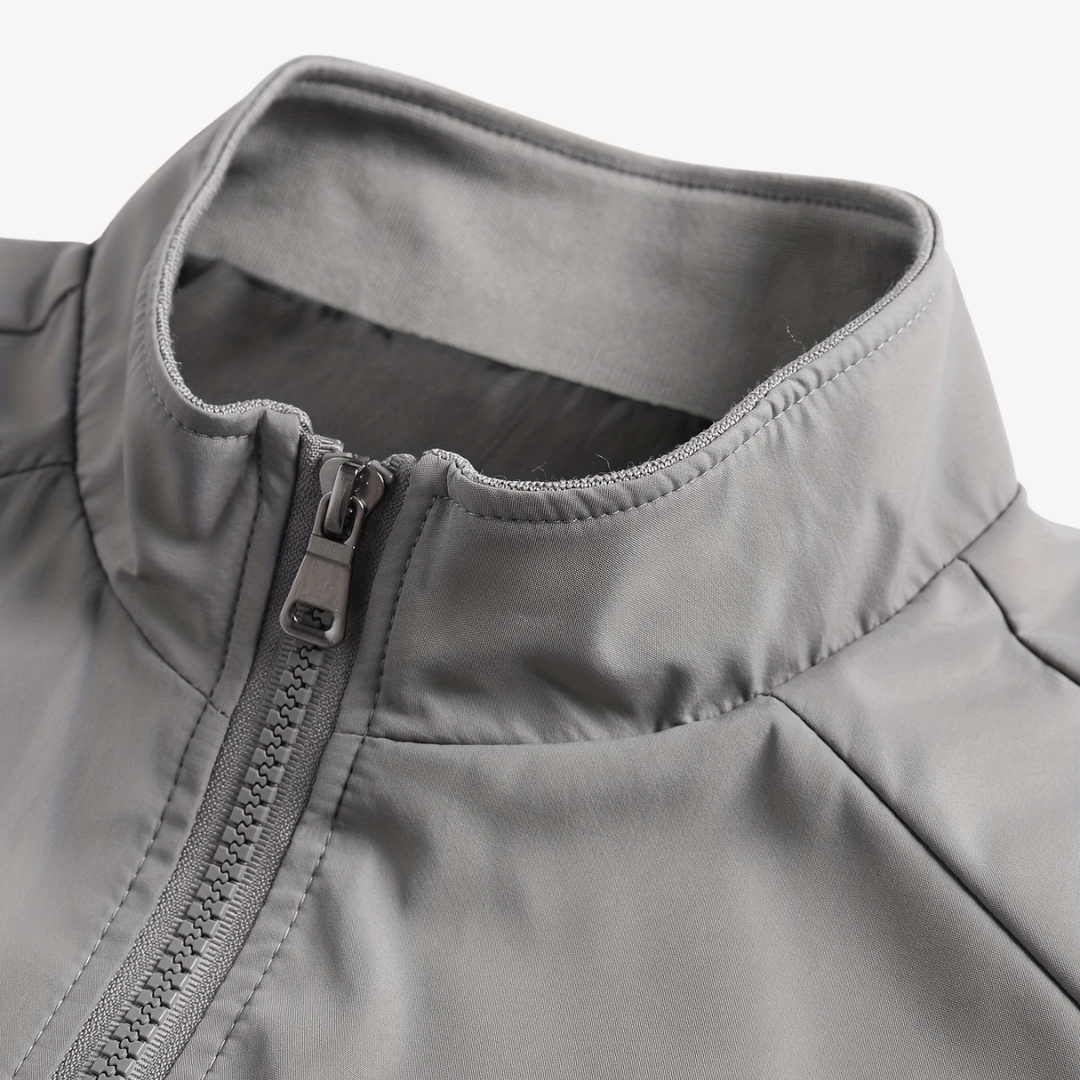 Men’s Polyester Casual Outerwear Zip Jacket