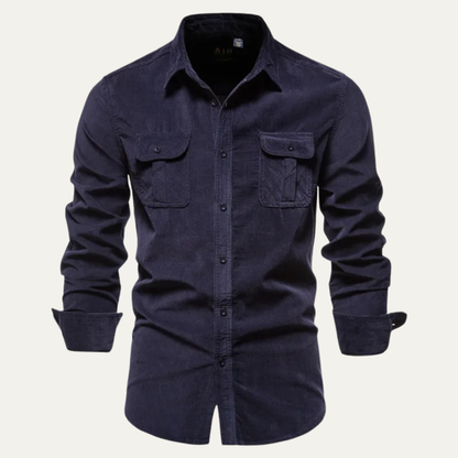 The Castellina Men’s Casual Button Up Corduroy Shirt