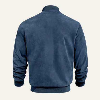Men’s Textured Zip Up Casual Bomber Jacket