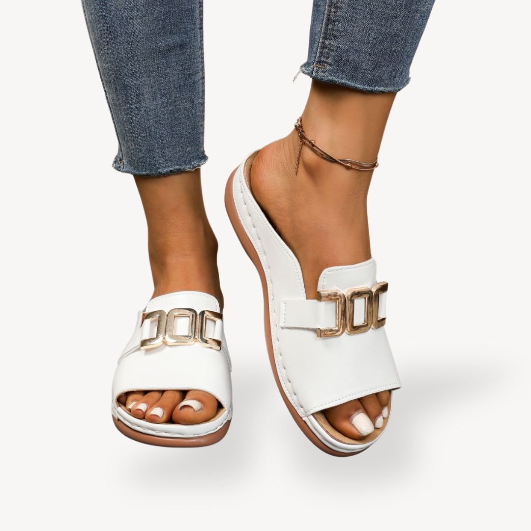 Orthopedic Buckle Flat Sandals Women