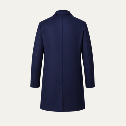 Men’s Classic Single-Breasted Long Overcoat