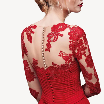 Women's Lace Long Sleeve Maxi Dress