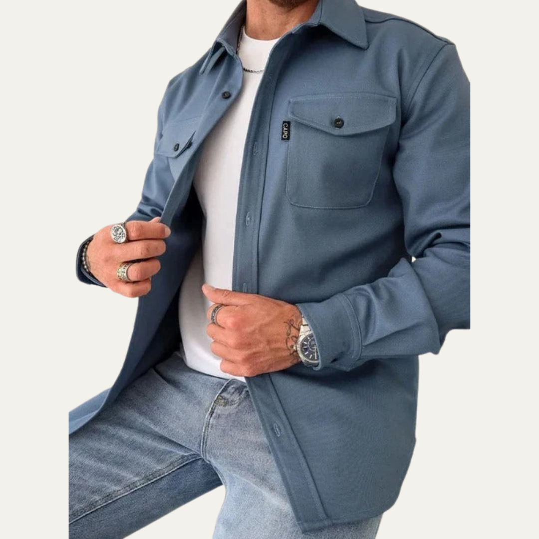 Men’s Casual Button Front Overshirt