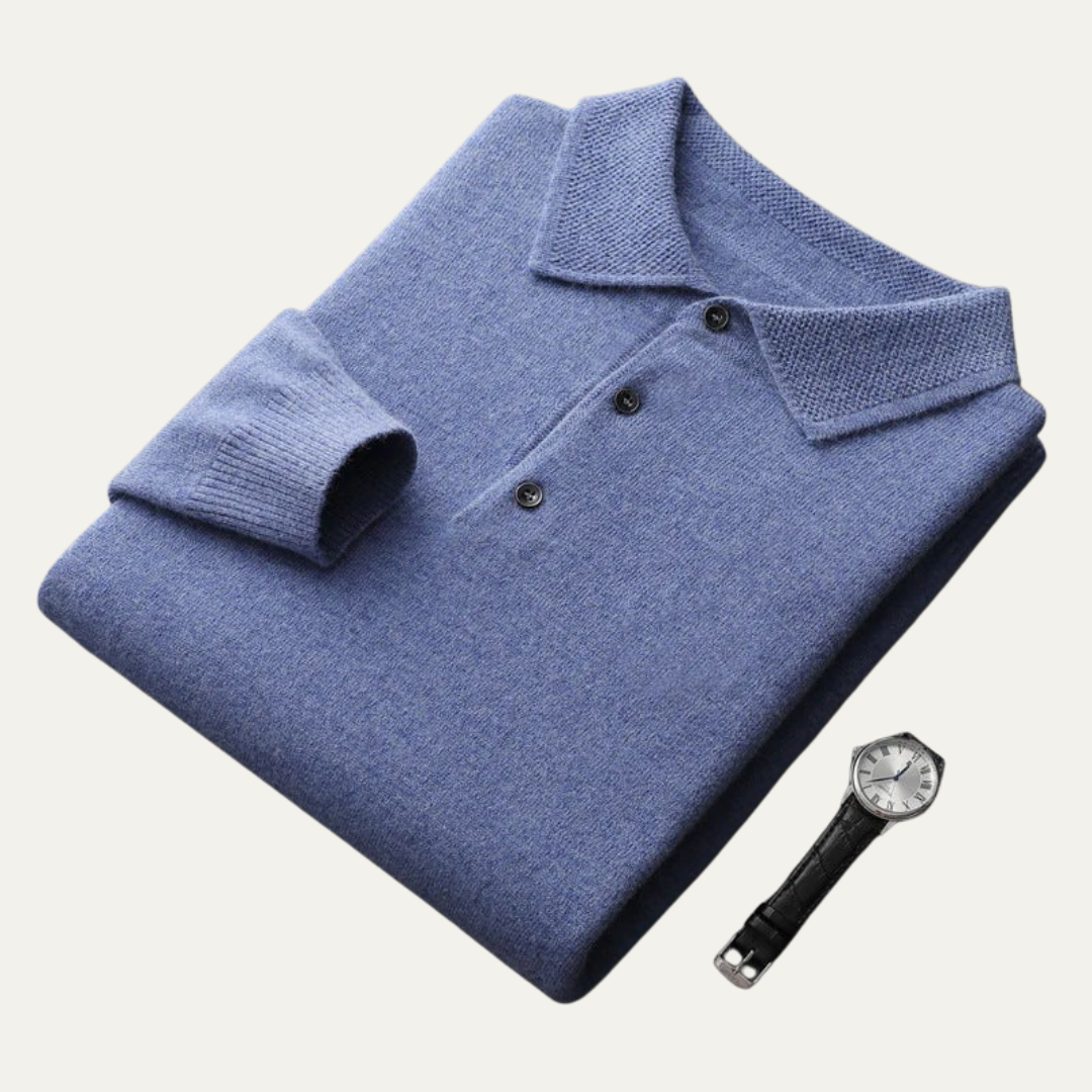 Men’s Smooth Knit Polo Sweater