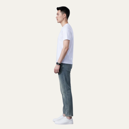 Men’s Slim Straight Vintage Denim Pants
