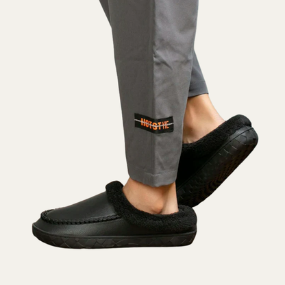 Men’s Faux Fur Lined Moccasin Slipper Shoes