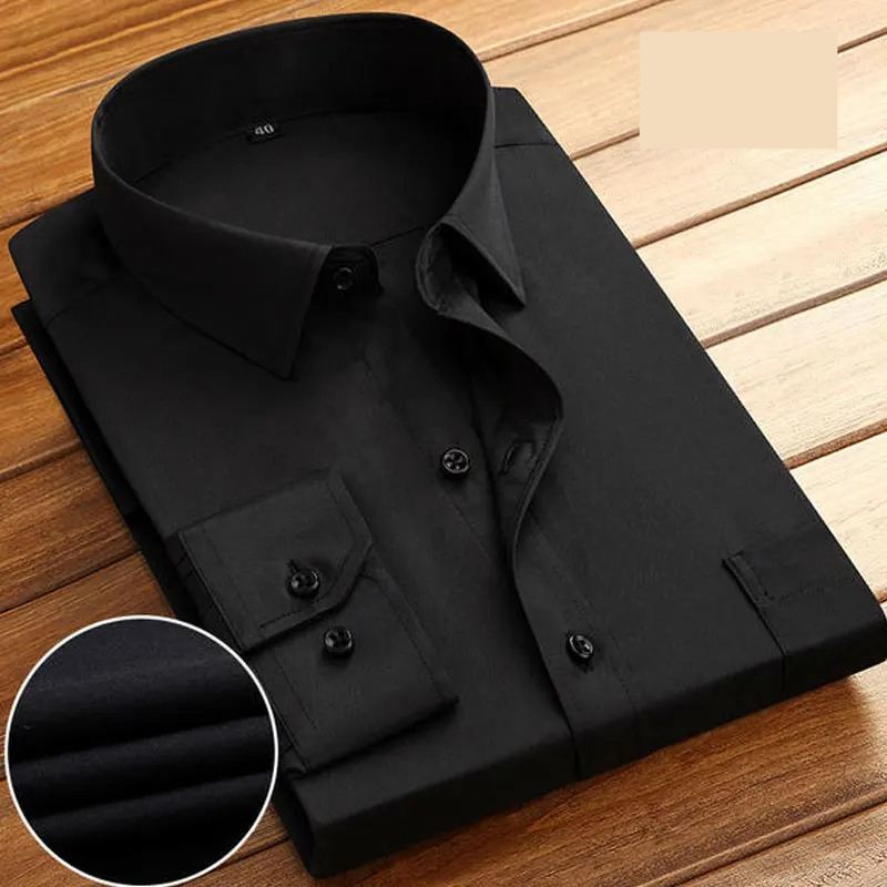 Classic Men's Striped Long Sleeve Dress Shirt