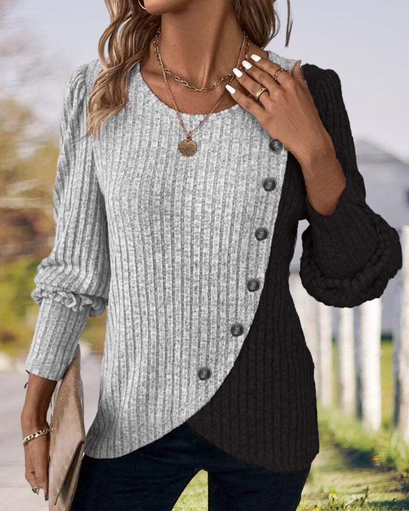 Women's Cozy Colour Block Jumper Sweater