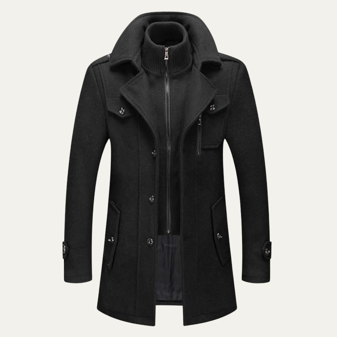 Men’s Classic Convertible Collar Trench Coat