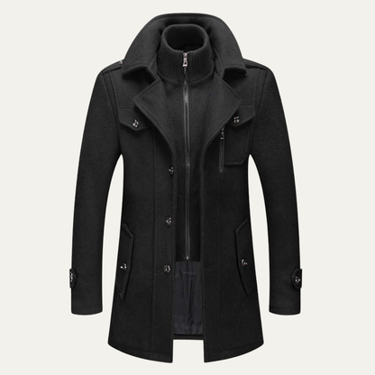 Men’s Classic Convertible Collar Trench Coat