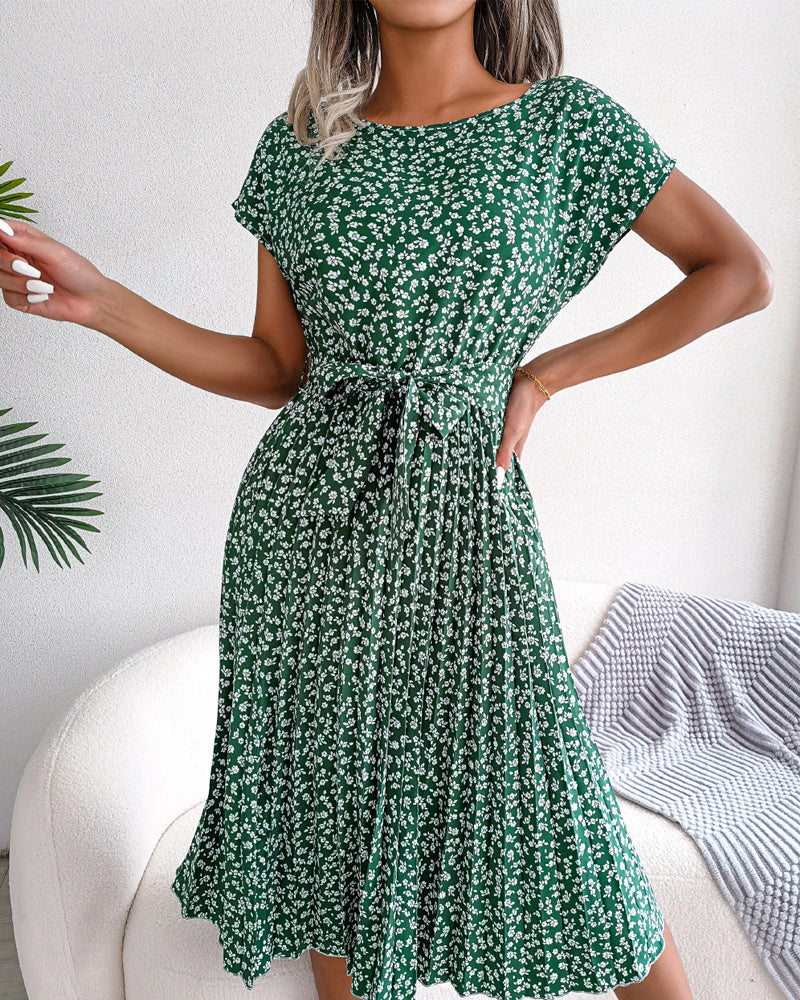 Lightweight Ladies Sundress with Tie Waist - BritishElegance