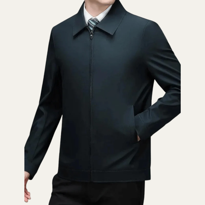 Men’s Tailored Notched Collar Zip Front Jacket