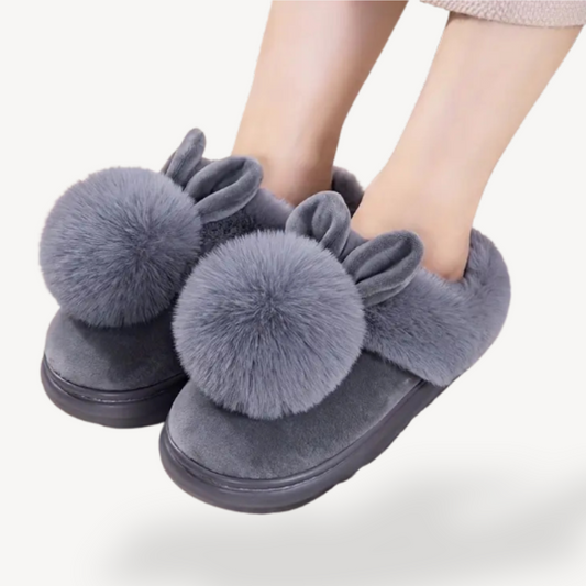 Women's Orthopedic Fluffy Rabbit Ear House Slippers