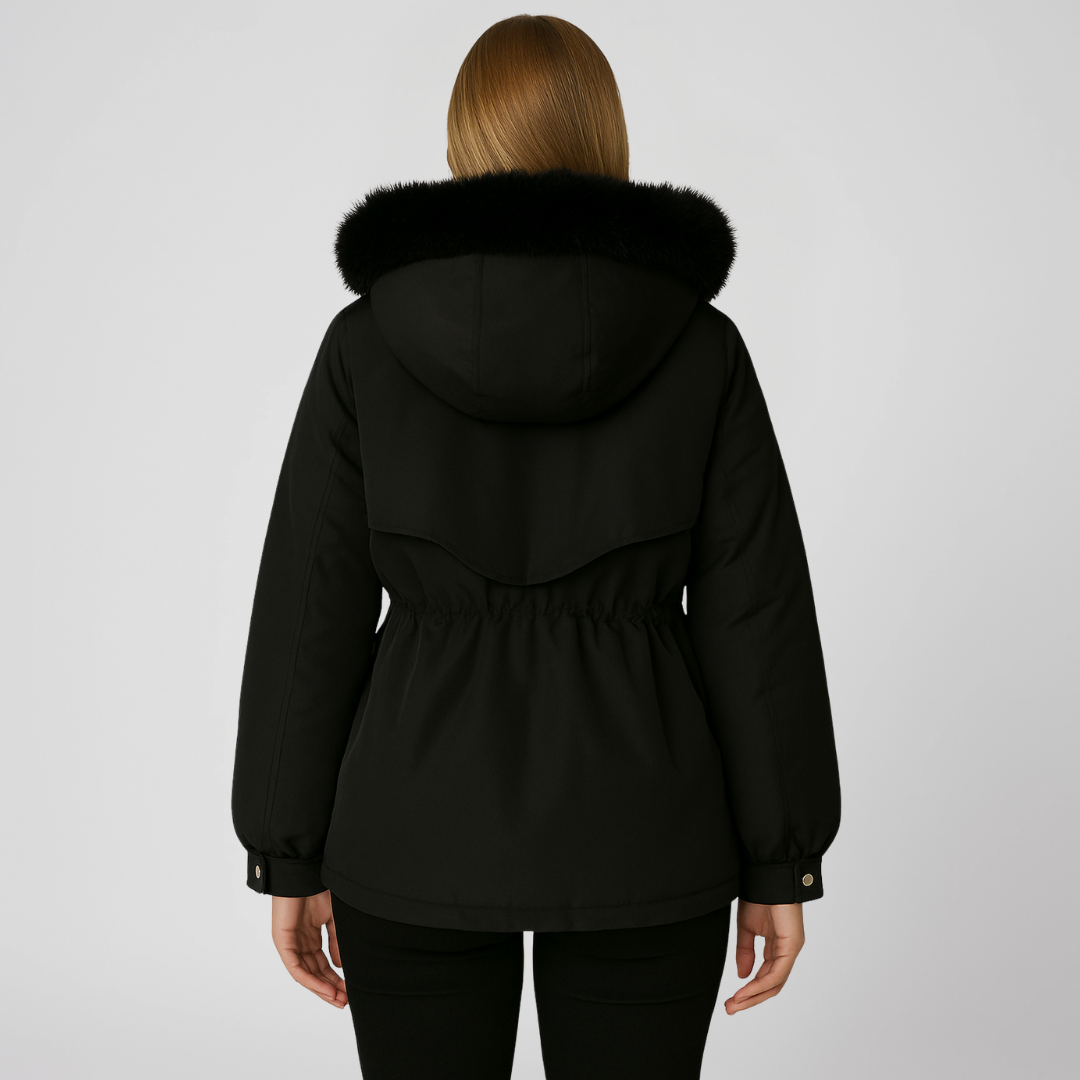 Neriva | ArcticGlam Coat - Fashionable Winter Wear Featuring a Cozy Fur Hood