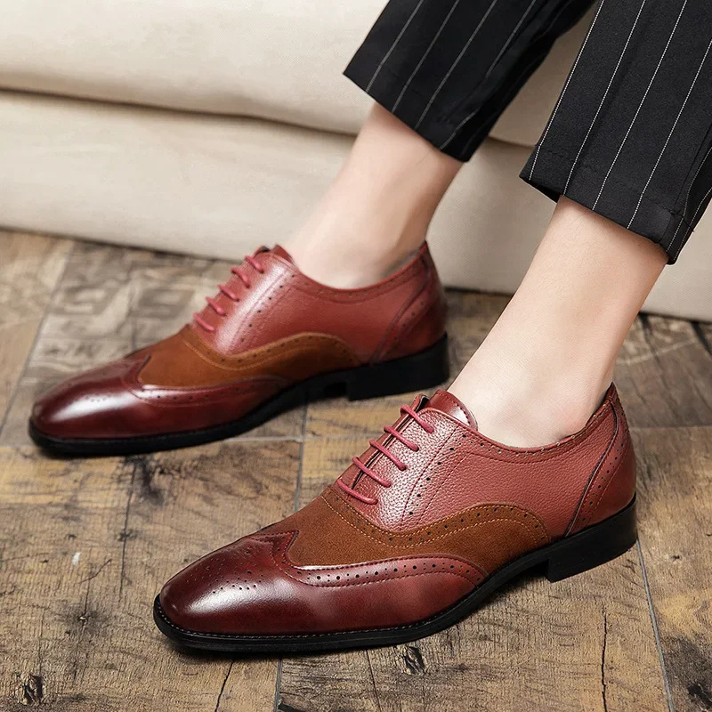 Classic Vegan Leather Oxfords for Men