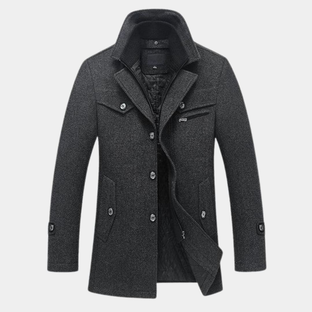 Wool Blend Business Coat