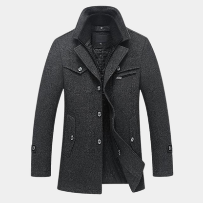 Wool Blend Business Coat