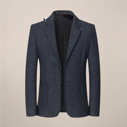 Men’s Slim Fit Plaid Blazer – Vintage Check Tailored Jacket