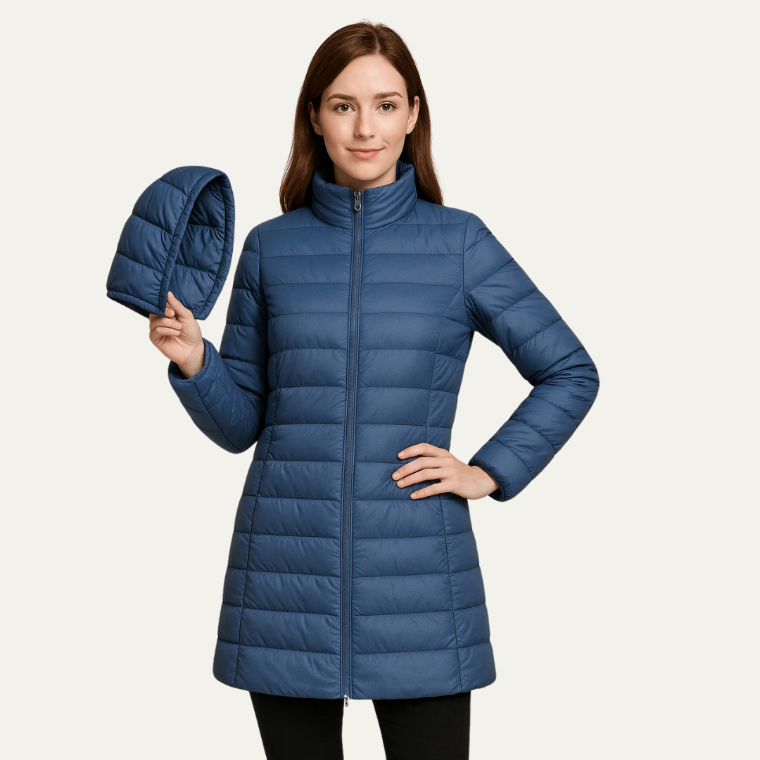 Women’s Shiny Quilted Puffer Coat