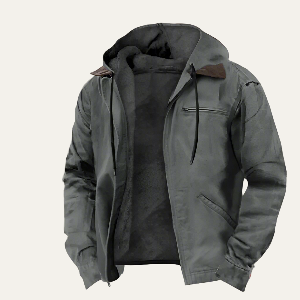 Men’s Winter Hooded Cotton Zip Jacket