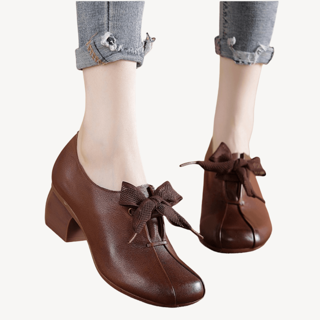Orthopedic Bow-Detail Heels for Women