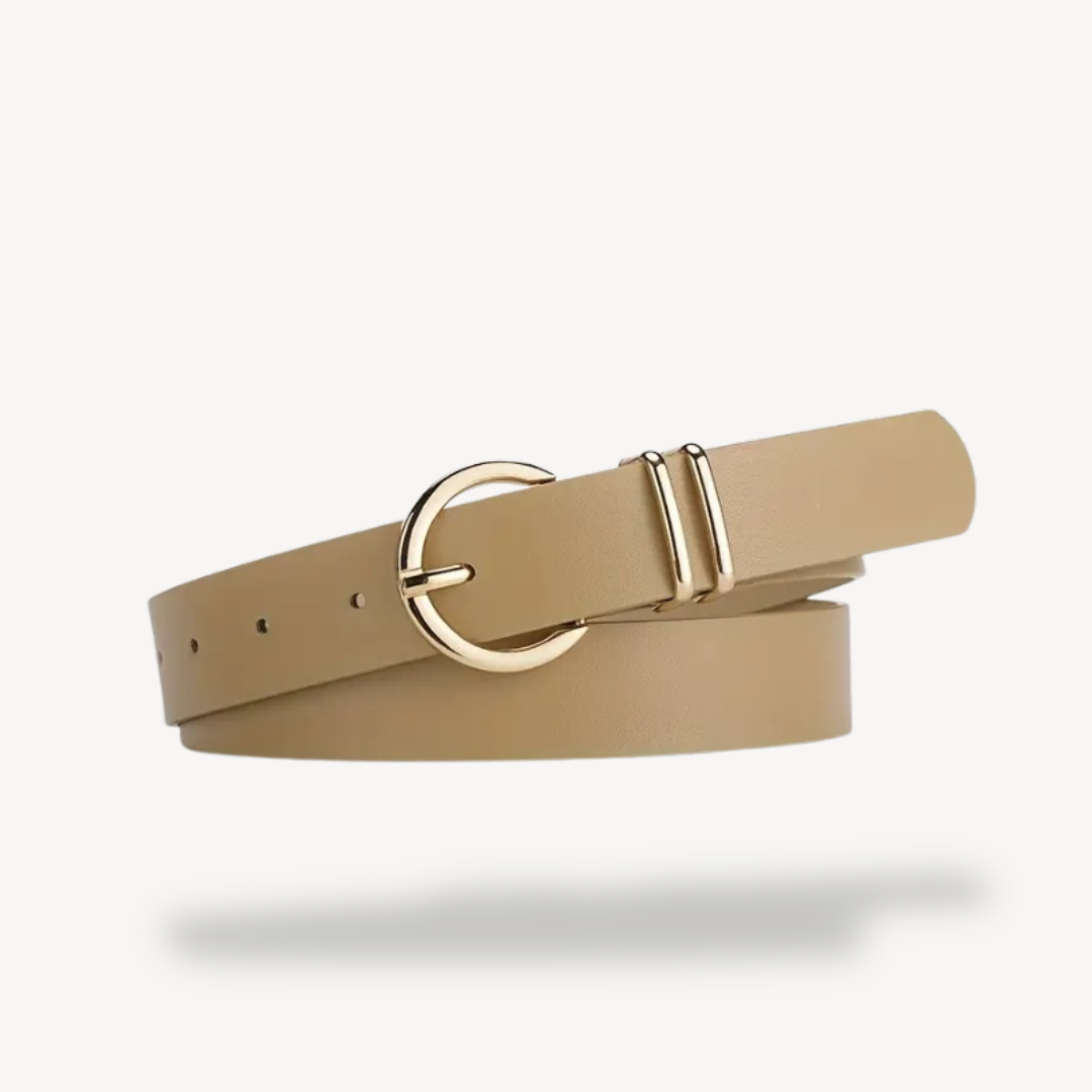 Women's Faux Leather Buckle Belt
