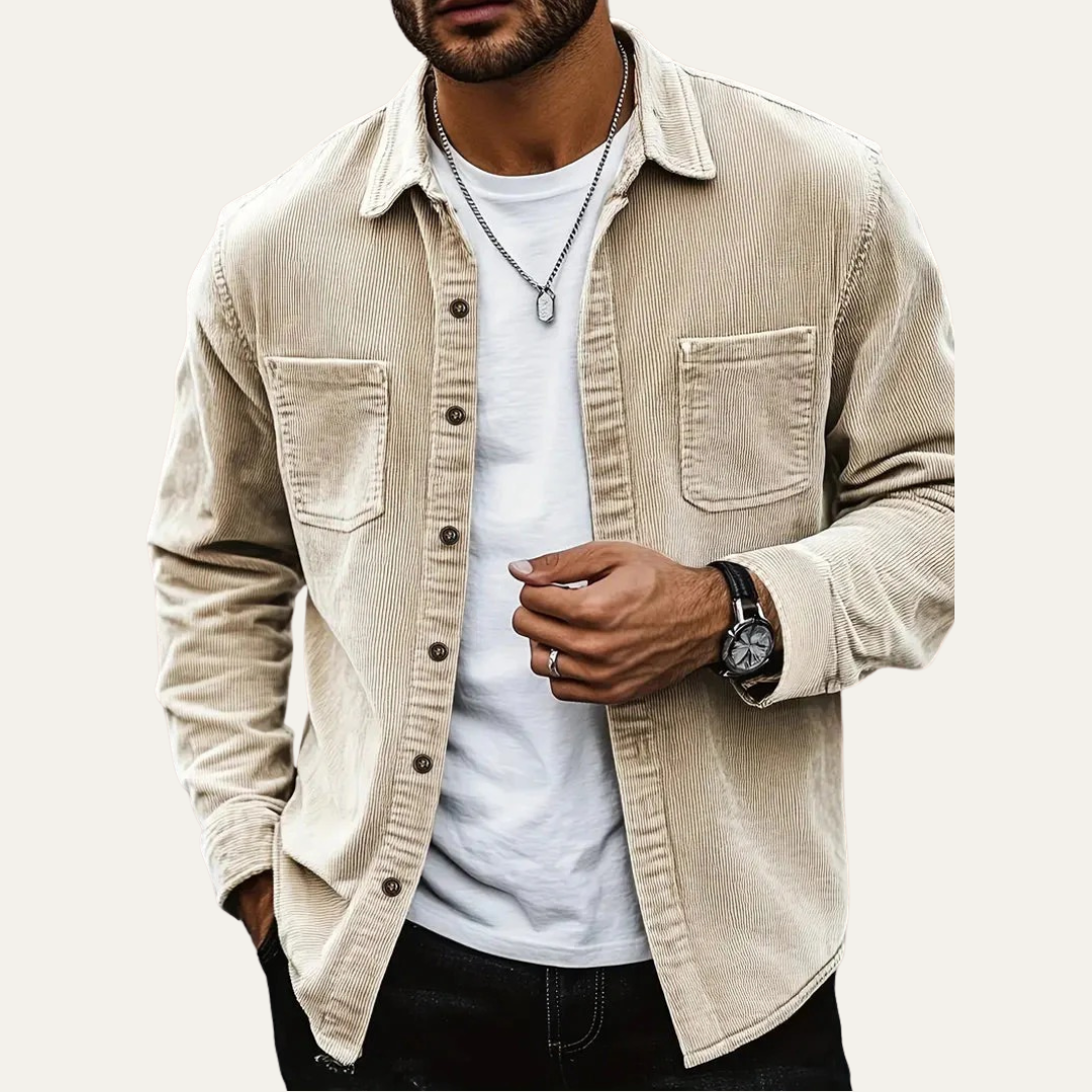 Men’s Textured Corduroy Shacket