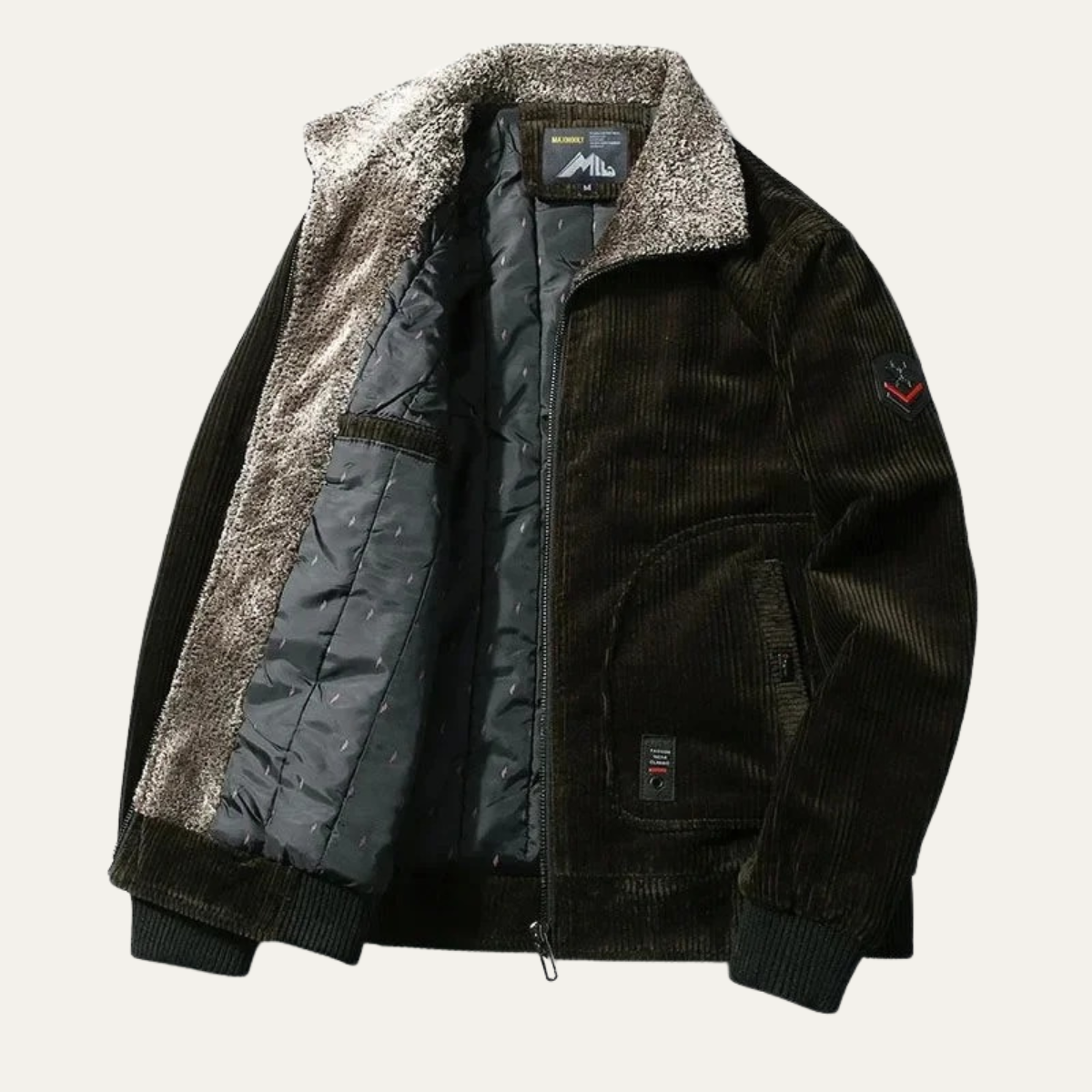 The Denbigh Men's Winter Warm Fur Lined Corduroy Jacket