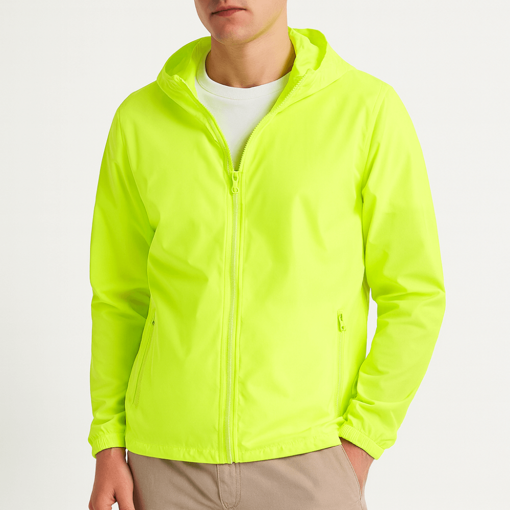 Men’s Lightweight Full Zip Hooded Windbreaker