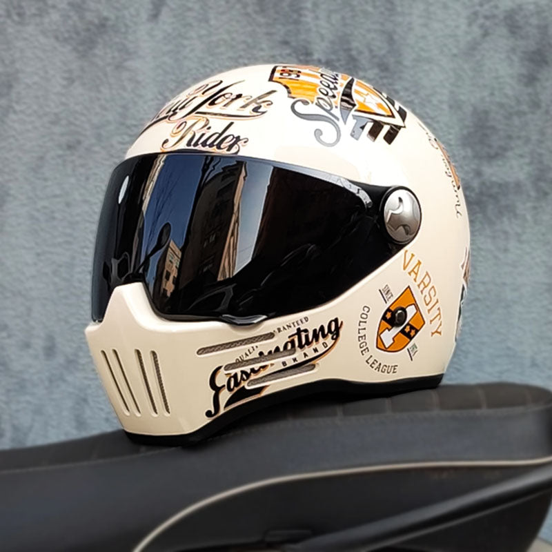 Black Full Face Motorcycle Helmet DOT ECE Certified
