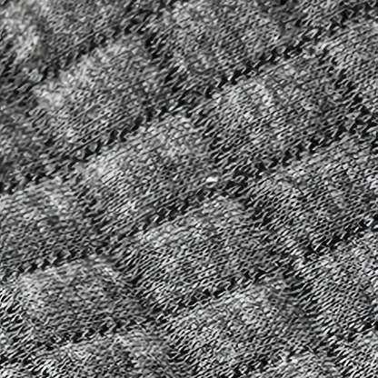 Men’s Textured Long Sleeve Polo with Plaid Collar