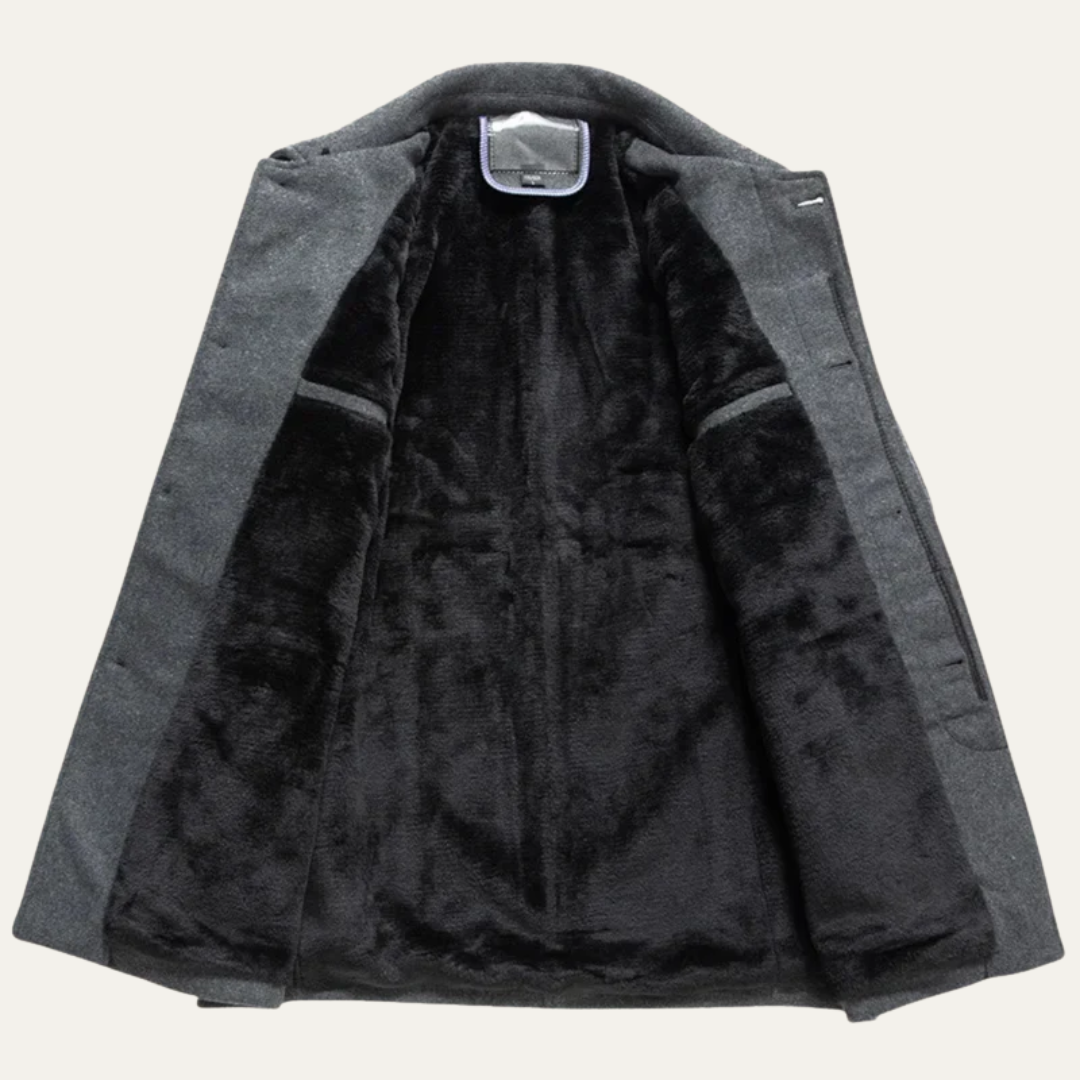 Men’s Sherpa-Lined Button Coat