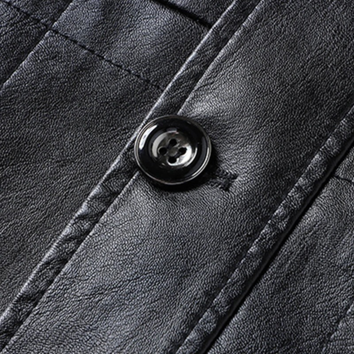 The Portofino Men’s Button Up Leather Winter Jacket