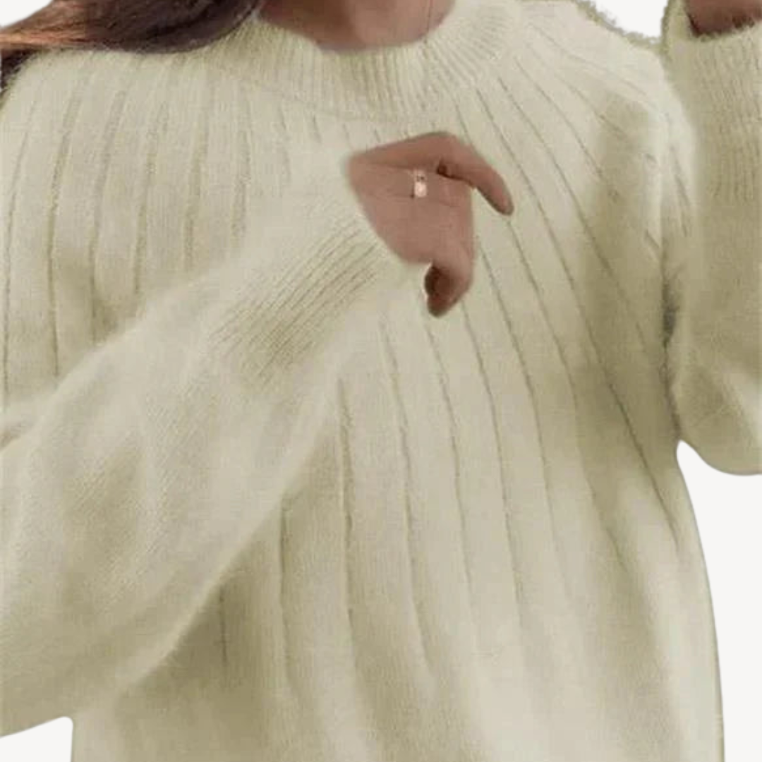 Women’s Wool Blend Ribbed Knit Sweater