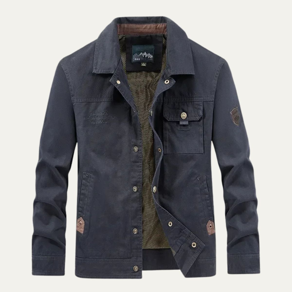 Men’s Embroidered Patch Detail Field Jacket