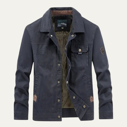 Men’s Embroidered Patch Detail Field Jacket