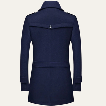 Men’s Layered Collar Peacoat Jacket
