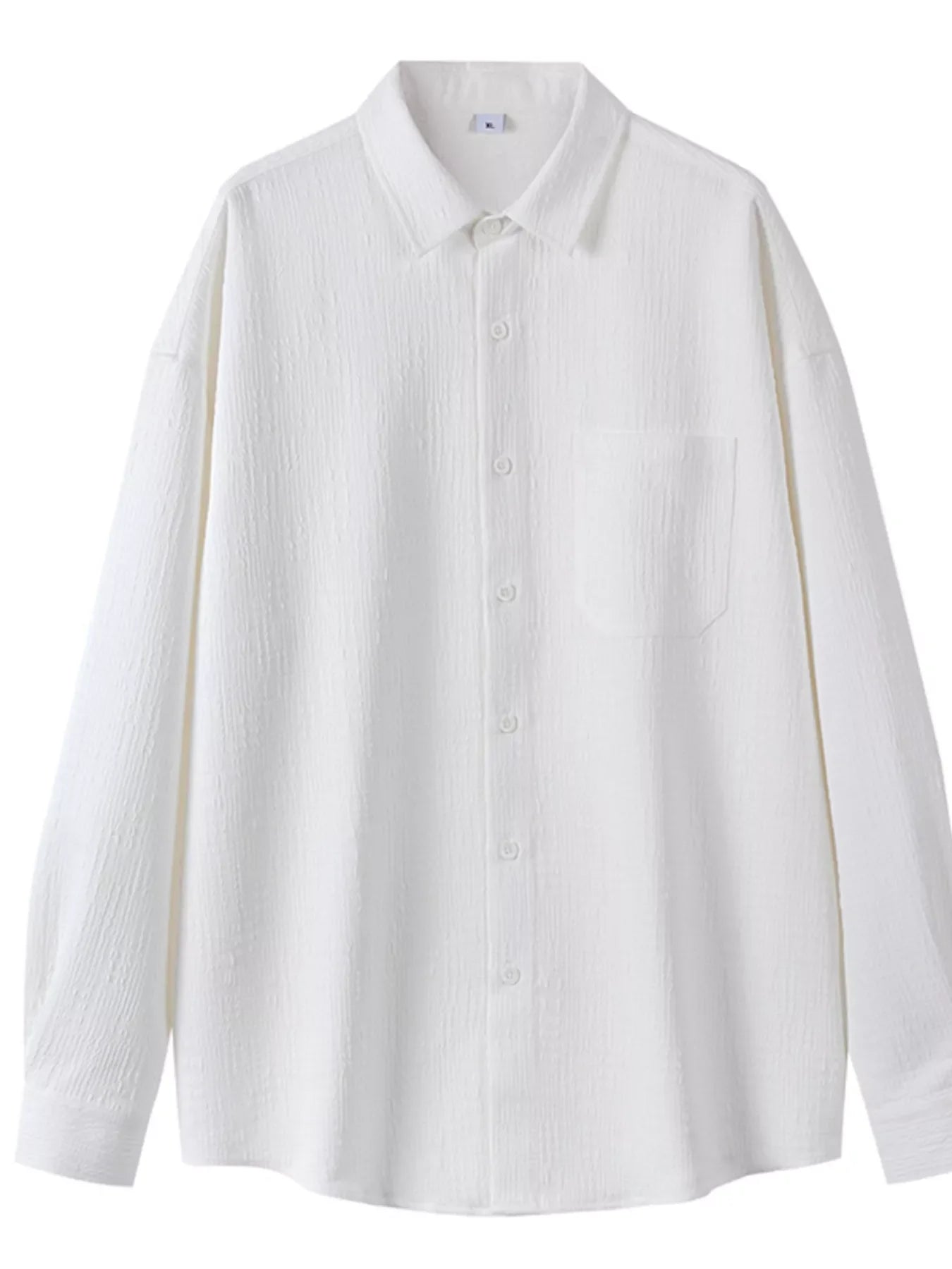 Big and Tall Casual Long Sleeve Dress Shirt
