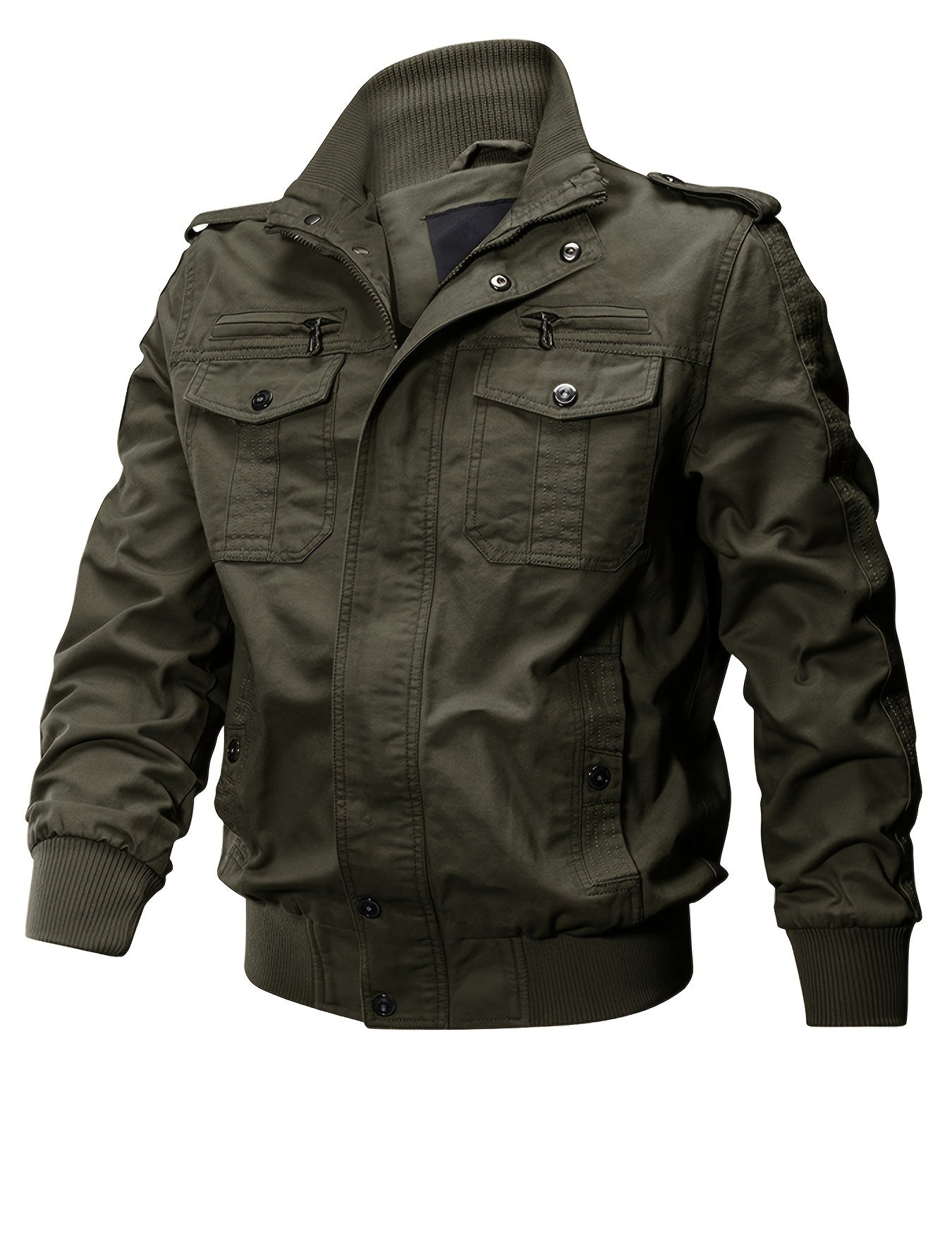 Waterproof Camo Mens Jacket With Multiple Pockets