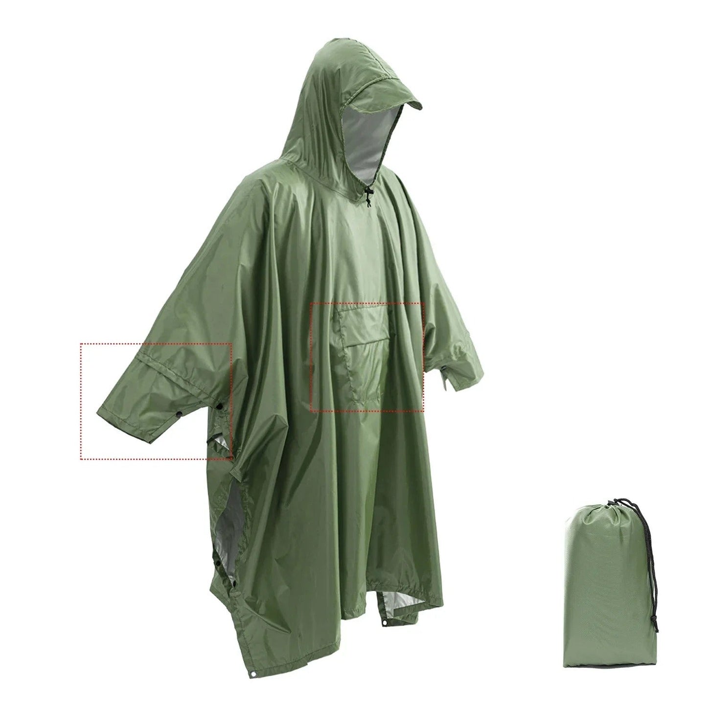 Waterproof Lightweight Unisex Rain Poncho Coat